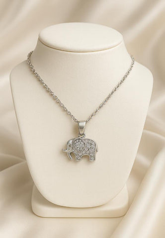 Silver Elephant Necklace