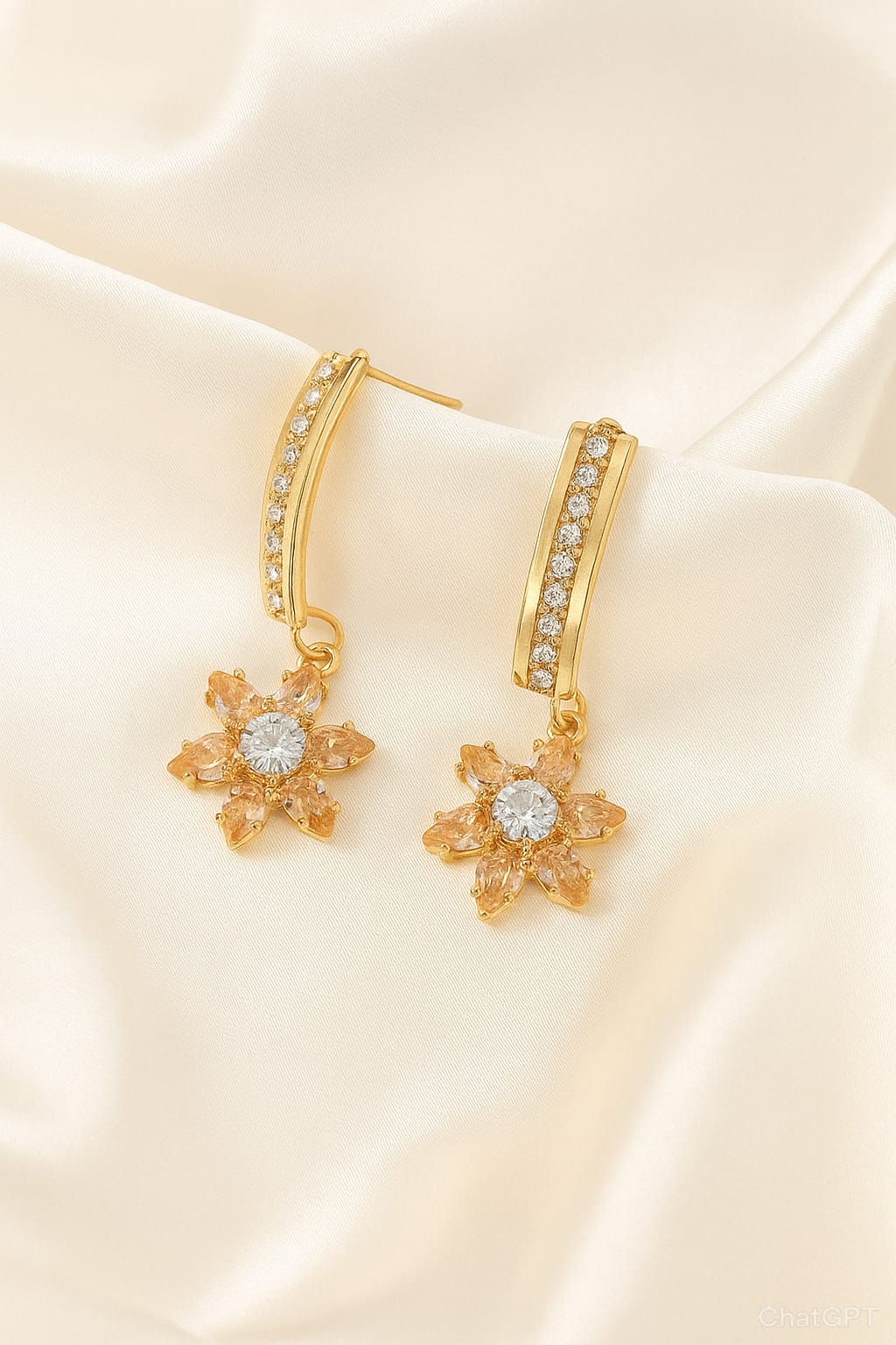 Peach Spark Earring