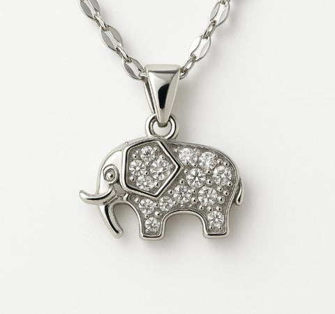 Silver Elephant Necklace